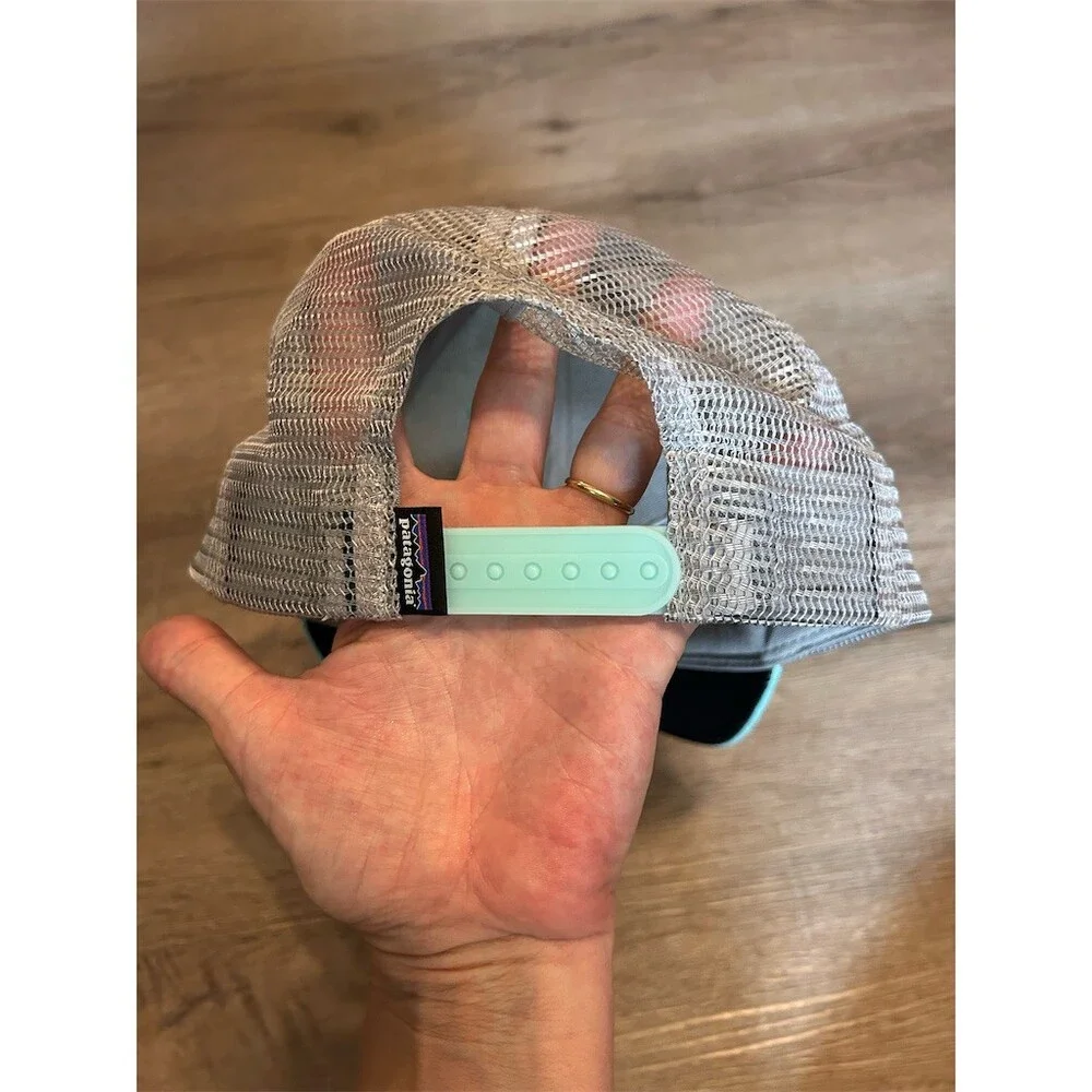 Patagonia Fitz Roy Trout Trucker Hat Mens One Size Mint Green Gray